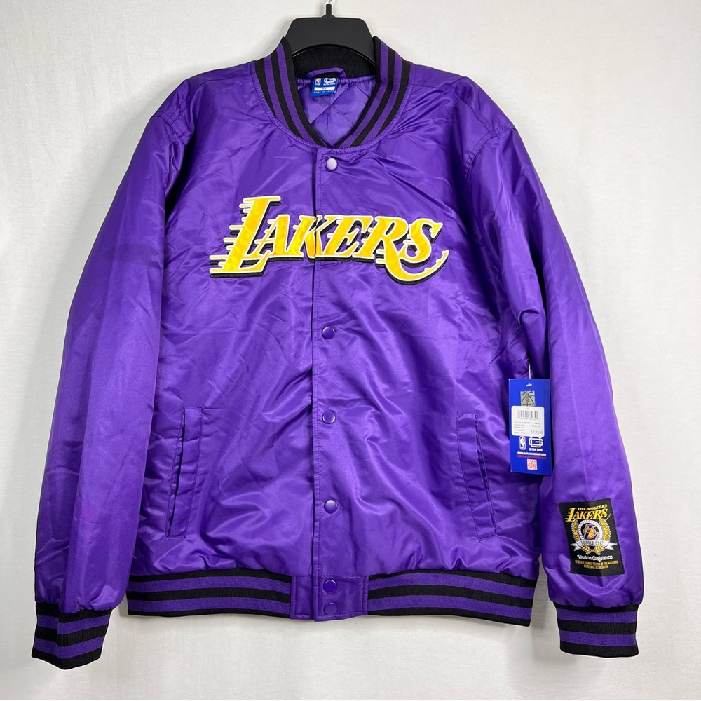 NBA Ultra Game Los Angeles Lakers Logo Stitched Purple Jacket NWT